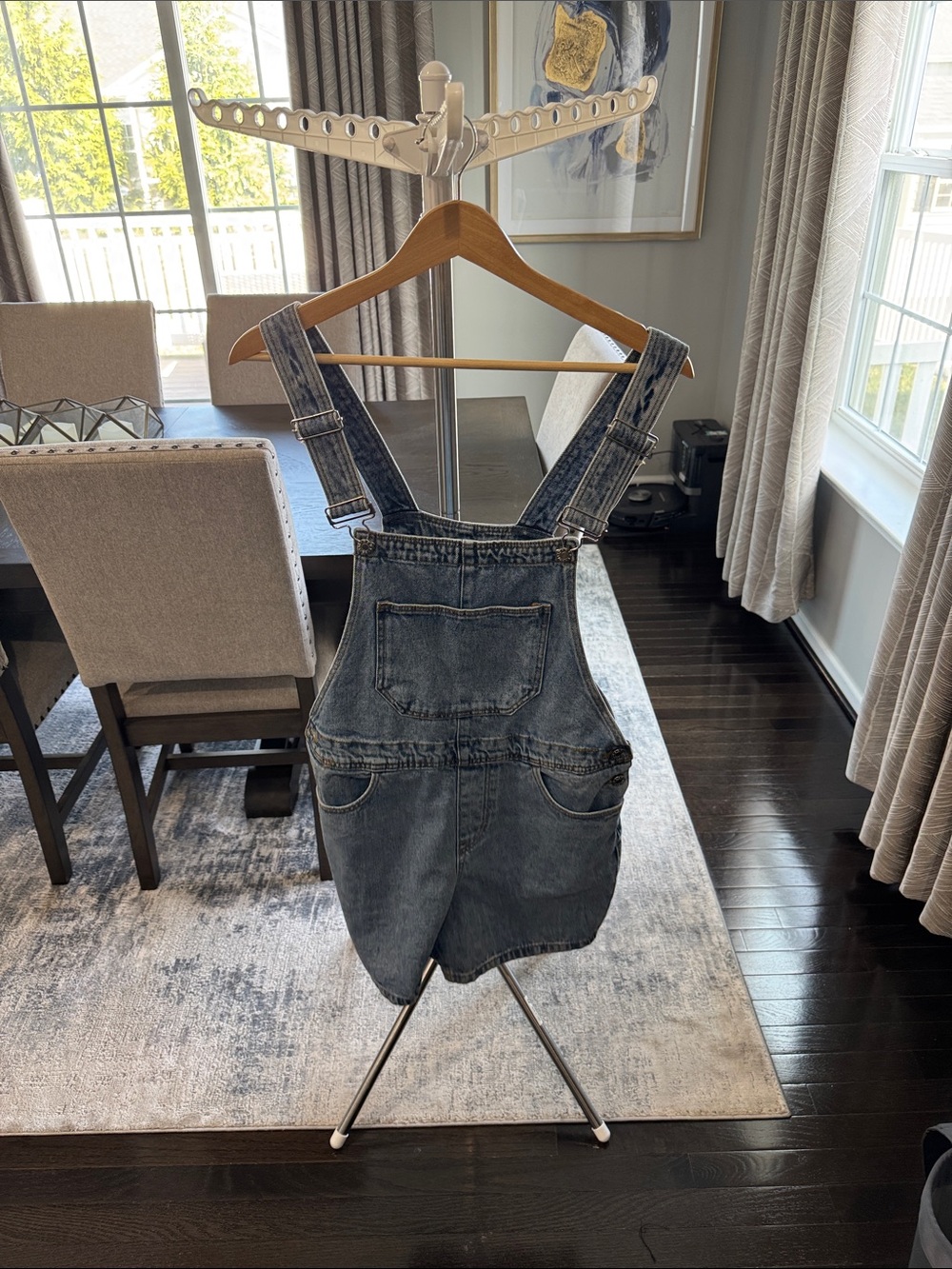 ASOS Dark Wash Denim Short Overalls